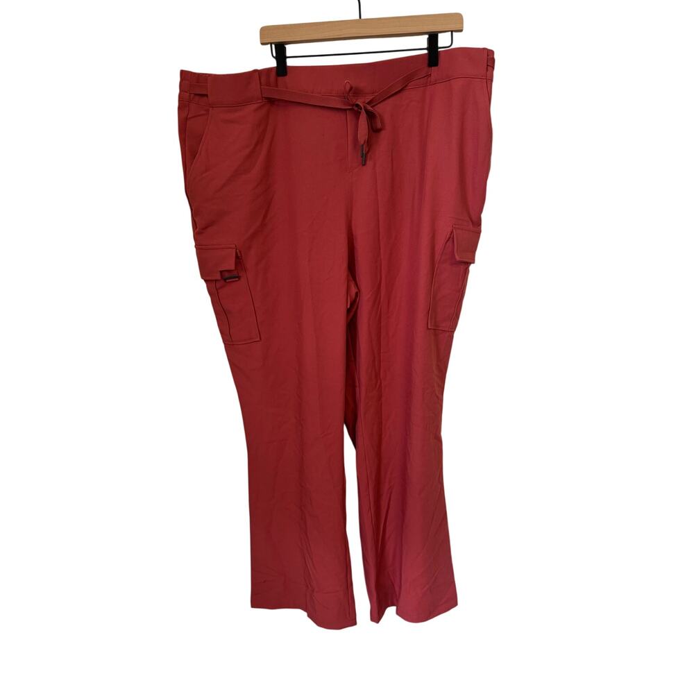 NWT Healing Hands Blair Scrub Pants 3XL Coral Flare Leg Drawstring